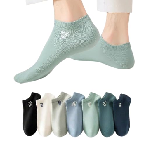 Warrior World® Men's Weekly Comfort Ankle Socks Combo | Day-Labeled Style - Ultra Soft Cotton | Breathable Fit | Daily Rotation Essential | Pack of 7-image-13