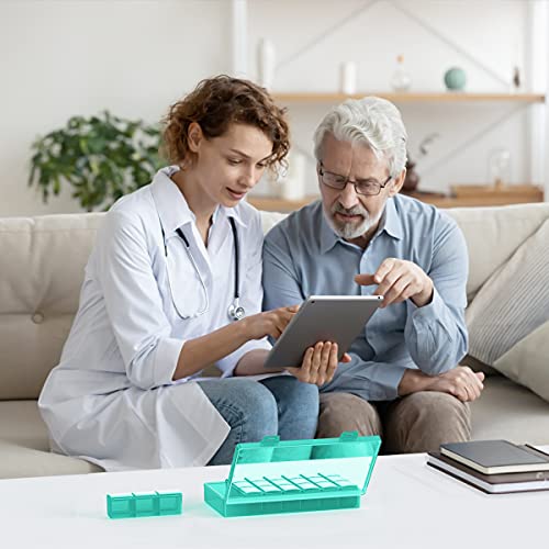 Image of BUG HULL Weekly Pill Organizer 3X a Day, Daily 7 Day Medicine Pill Organizer 3 Times a Day, Travel Pill Case Container for Vitamins, Supplements