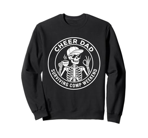 Cheer Dad Surviving Comp Weekend Skeleton Coffee Fathers Day �g���[�i�[