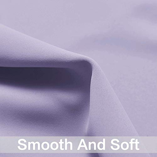 Yakamok Grommet Room Darkening Thermal Insulated Blackout Curtains Window Panels for Bedroom Width 38 Inch by Length 72Inch Lilac Two Curtain Panels