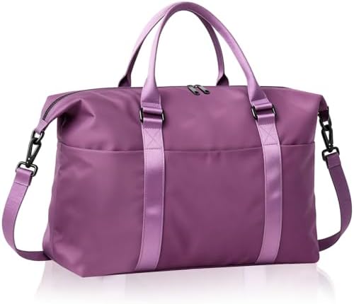 Weekender Duffel Bags for Women, Purple Travel Totes Bag for Airp...