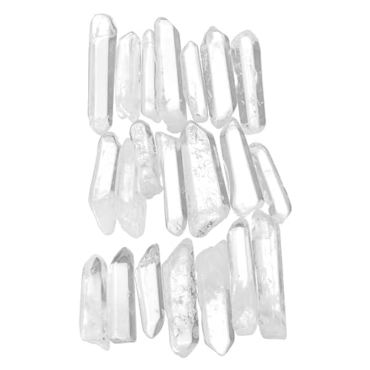 Scicalife Cristal de Cuarzo Claro Natural Fragmentos de Punto Reiki Cristal Piedras Curativas Cuentas Ásperas Palo de Piedras Preciosas Colgante Chrams para Manualidades DIY