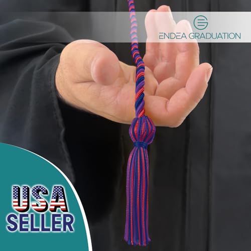 Image of Endea Graduation Single Honor Cord Three-Color (Royal Blue /Purple /Red)