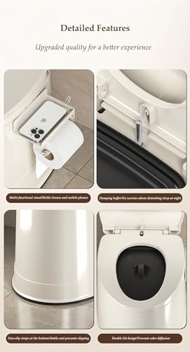 Cómoda portátil para usar junto a la cama o sobre el inodoro de casa 3
