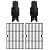 Hisencn Grill Replacement Parts for Dyna-Glo DGC350CNP-D DGF350CSP DGF350CSP-D, 2-Pack Porcelain Steel Heat Plates, 2-Pack Cast Iron Grill Grates, Flavorizer Bars
