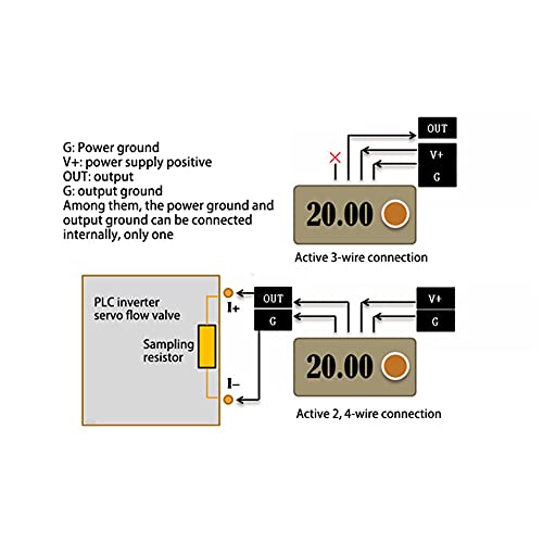 Image of Taidacent 4 Digit 0.4 Inch Digital Signal Genrator Current 0-4-20mA Signal Generator Active Simulate and Debug PLC Valve Transmission Frequency DCS Control Milliamp Meter (4-20mA)