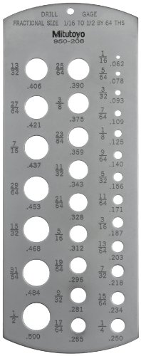 Mitutoyo 950-206, Fractional Drill Gage, 1/16" - 1/2" #1