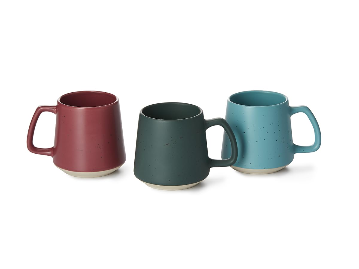 Teemando Cha Cult - Tazza Belize in gres opaco, 3 pezzi, 0,35 l, altezza 8,8 cm, diametro 7,2 cm