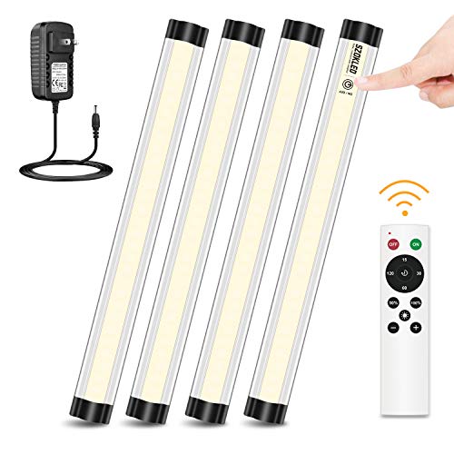 Anbock LED Under Cabinet Lighting Remote Control Plug in Under Counter Lights LED