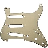 fender standard stratocaster mexico test einlagig Fender 099-2139-000 Standard Stratocaster Pickguard SSS gold anodized - Pickguard gold