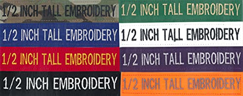 Northern Safari Custom Uniform Name Tapes, 1/2' Embroidery, 56 Fabrics and Font Styles Available in...