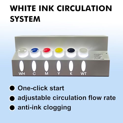 Oritdge DTF CISS Tintenzirkulationssystem für ET-8550, CISS Weißtinten Tintenzirkulationssystem, DTF CISS System fürTintennachfüllungen Kompatibel mit Epson ET-8550 Tintenstrahldrucker