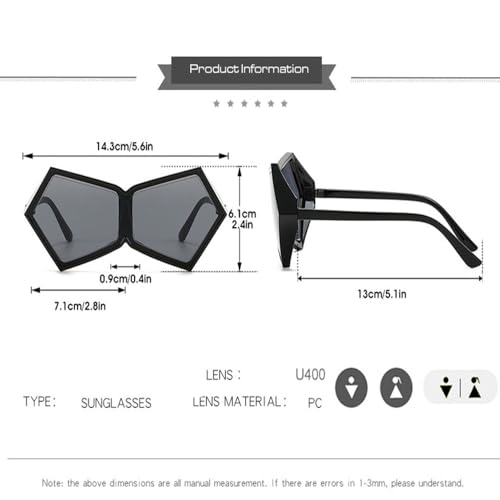 Lunettes de soleil polygonales punk pour masquer la fatigue et protéger les yeux - 7