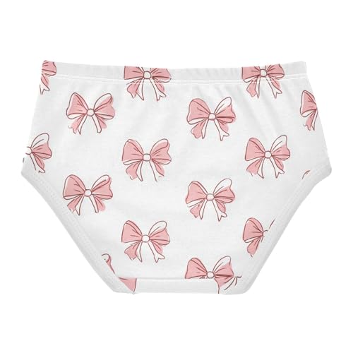 Wusikd Pink Bow Girls' Underwear Cotton Girls Briefs Soft Toddler Underwear 2T2