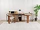 Contemporary and Practical Study Desk, Atlantic Pine, Black, 240 x 74 x 60 | 100% Melamine Coated Particle Board| Perfect for Modern Home Office & Study Spaces, Elegant and Functional Design