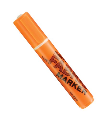 Uchida 622-C-F7 Marvy Broad Point Fabric Marker, Fluorescent Orange