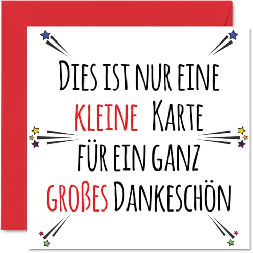Dankeskarte 'Alles, Was Sie Tun' | 145x145 Mm, Mit Umschlag | Für Ihn & Sie, Humorvoll & Herzlich