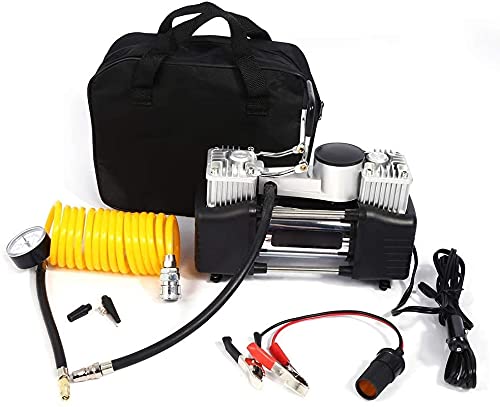 Ostin Portable Air Compressor Tire Inflator with Dual Cylinder Pump, Digital Inflation Accuracy, Heavy Duty Direct Drive Dual Cylinder High Volume 12V Air Compressor 150PSI