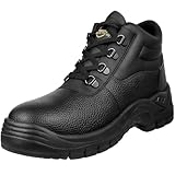 Iron Mountain Botas de Seguridad Unisex S3 SRC, Cuero con Puntera y Entresuela de Acero, Botín de Trabajo Tipo Chukka, Antideslizante, Antiestático, Calzado de Trabajo Resistente, negro, EU 44