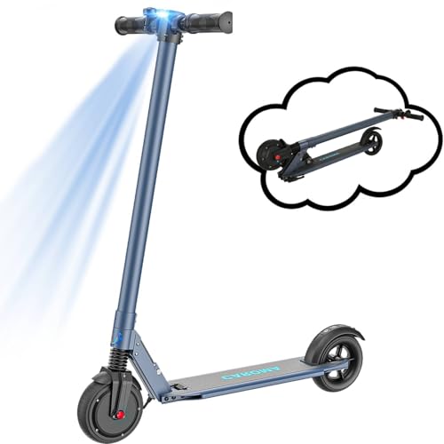 Image of Caroma Electric Scooter Adults,450W Peak Foldable E-Scooter,16 MPH,21 Miles | 3 Speeds & 15 Climb, UL2272 EABS Brake,Smart LED Display Lights, Foldable Frame For Kids 8+, Teens Women Commute Travel