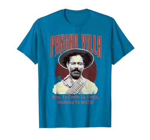Mexican Revolution General Pancho Villa T-Shirt T-Shirt, Men, Sapphire Blue, Large