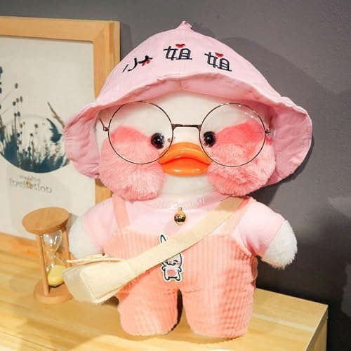 Htppzjr Cartoon Duck Clothes White Yellow Stuffed Duck Clothing For Plush Dolls Duck Clothes Cotton Skirt Overalls Outfit Ducks Clothing Duck Stuffed Animals Clothes Kawaii Plush Doll Clothes For Ducks thumb #3