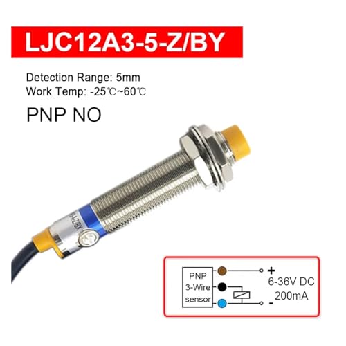 Capteur de proximite capacitif cylindrique LJC12A3-5-Z detecteur de niveau 5mm - 3