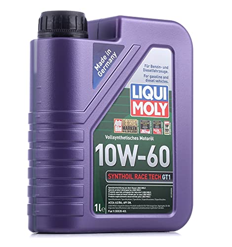 LIQUI MOLY Synthoil Race Tech GT1 10W-60 | 1 L | Fully synthetic engine oil | SKU: 8908