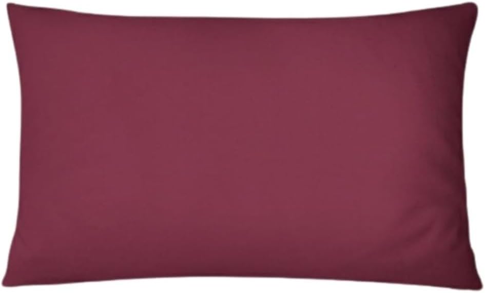 %100 Pamuklu Orta Boy 40 X 60 Cm Fermuarlı Yastık Kılıfı 2 Adet, Bordo