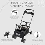 Porte-sécurité universel Baby Trend SG40100 Snap-N-Go FX pour siège auto, Noir, Taille unique
