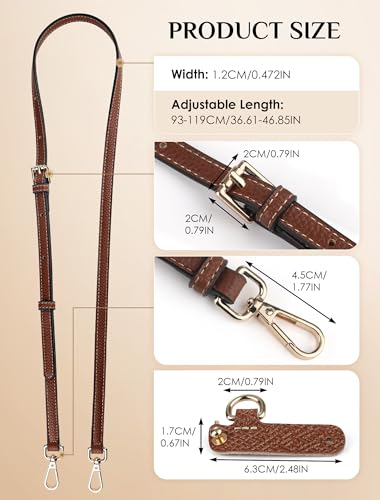 AMYFAY Strap Replacement Compatible with Longchomp Mini Pouch – Leather Purse Straps Adjustable Shoulder Strap for Women Crossbody Bag, Crossbody & Shoulder Bag Conversion, Hands-Free Carry3