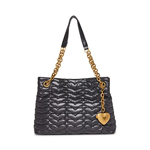 Betsey Johnson Take A Shine Quilted Tote, Black #TOP17