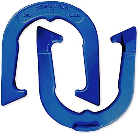 Competition Tournament Pitching Horseshoes - Blue Finish - NHPA Sanctioned for Tournament & League Play - Drop Forged Construction - One Pair (2 Shoes)