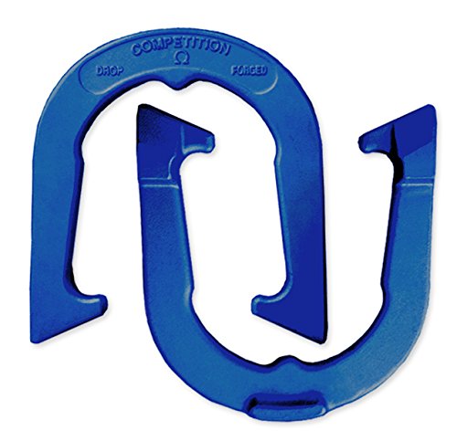 Competition Tournament Pitching Horseshoes - Blue Finish - Nhpa Sanctioned For Tournament & League Play - Drop Forged Construction - One Pair (2 Shoes) #TOP26