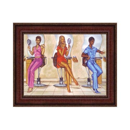 The Art Depot High Maintenance by Kevin WAK Williams (17.25x23.25 inches - Brown Frame)