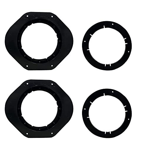 NuIth Car Speaker Adapter Spacer Rings Compatible with Ford F-150 Escape Explorer Fusion 2013-2020 6.5/6.75 Inch Aftermarket Door Speaker Adapter Bracket Mount Plates