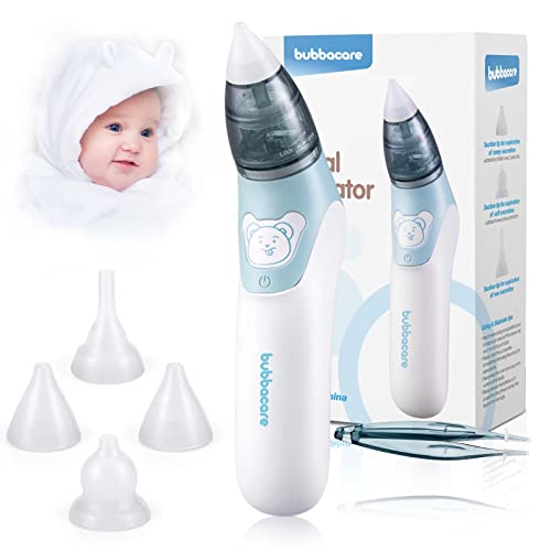 SKJJM Aspiratore Nasale Elettrico, Aspiratore Nasale per Bambini, Aspiratore Nasale Neonato Ricaricabile con 3 Beccucci in Silicone, Pinzette, Funzione Musica e Luci Colorate per Neonati Bambini