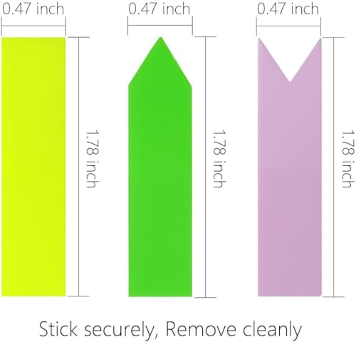 KICNIC 1500 Pieces Page Markers Sticky Index Tabs, Arrow Flag Tabs Self Adhesive, Colored Notes Tab Stickers for Notebook, Documents, Books [10 Colors, 3 Designs] Sticks Securely,  image 1
