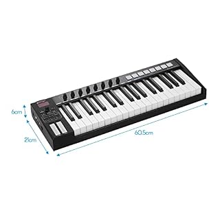 Clavier Piano 37 USB MIDI Clavier du Contrôleur 37 Touches Semi-pondérées 8 RVB Tampons De Déclenchement Rétro-éclairés… - Les Beatles, Paul McCartney, John Lennon, RIngo Starr, George Harrison Clavier Piano 37 USB MIDI Clavier du Contrôleur 37 Touches Semi-pondérées 8 RVB Tampons De Déclenchement Rétro-éclairés… – Image 2