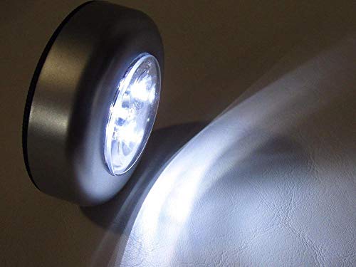 Preisvergleich Produktbild LED batteriebetriebenes drahtloses Nachtlicht Stick Tap Touch Push Sicherheitsschrank Schrank Küche Wandlampe Kinder Kinderzimmer Spielzeug-Weiß