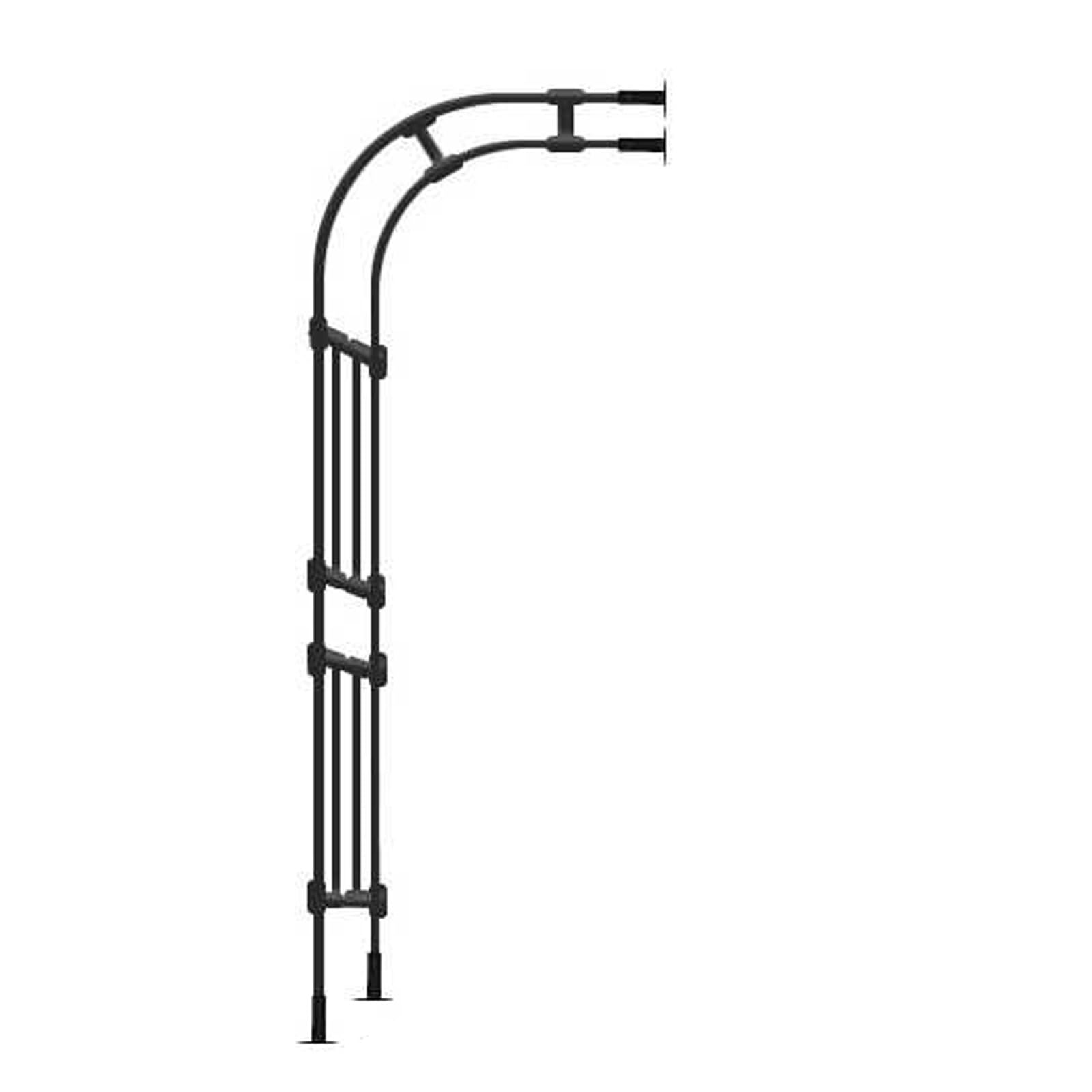 Ele Metalowa kratka z różaną altaną, 240 cm i 267 cm, podpórka na zewnątrz, półłuk, do pnących winorośli i kwiatów, dekoracja ogrodowa i akcesoria do houlture