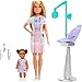 Barbie Dentist with Blonde Fashion Doll with Blue Dress and Lab Coat, 1 Kid Doll, Medical Doctor Furniture & Accessories