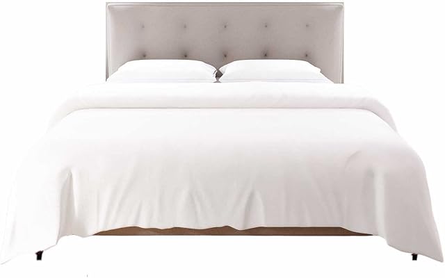 AMARZO 200 Thread Count 100% Egyptian Cotton Quilt White Double Duvet Covers Sets for Bedding with Pillow Cases (White, Double, 200x200cm)