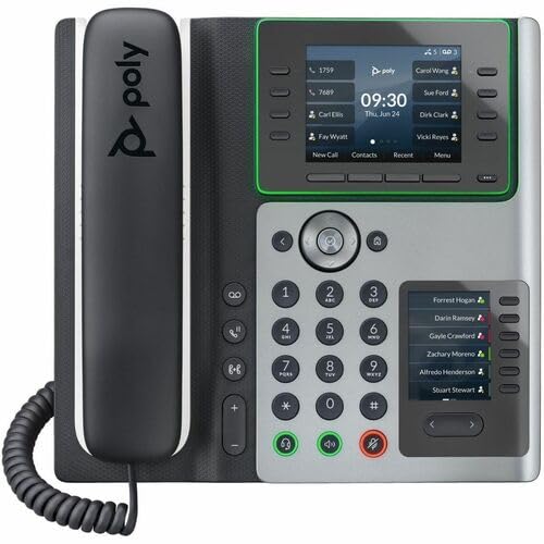 Teléfono IP Poly Edge E400 con VoIP y PoE