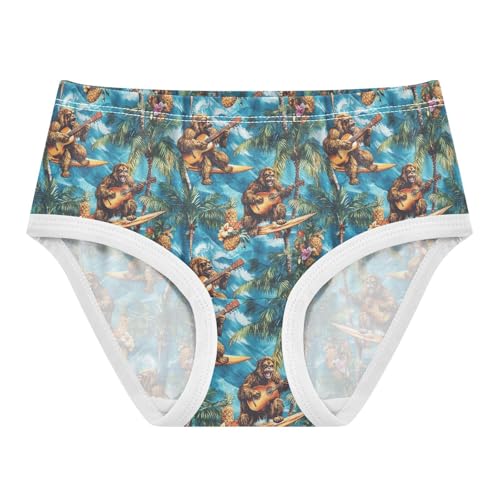 Girls Underwear Soft Cotton Bigfoot Palm Trees Kids Panties in Sizes 2/3t, 4t, 5t, 6 and 8