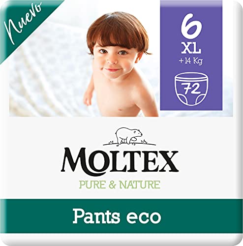 Moltex Pure & Nature Pants Ecológicos Talla 6 (+14 Kg) - 72 Pants (4 Bolsas De 18 Unds)