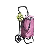 ❤ ❤ Gute Speicherkapazität】: Der Trolley verfügt über einen großen, herausnehmbaren Speicherplatz, in dem Sie Ihre täglichen Einkäufe erledigen können, aber auch über ein kleines Fach mit Reißverschluss für Ihre Brieftasche oder Ihr Mobiltelefon.