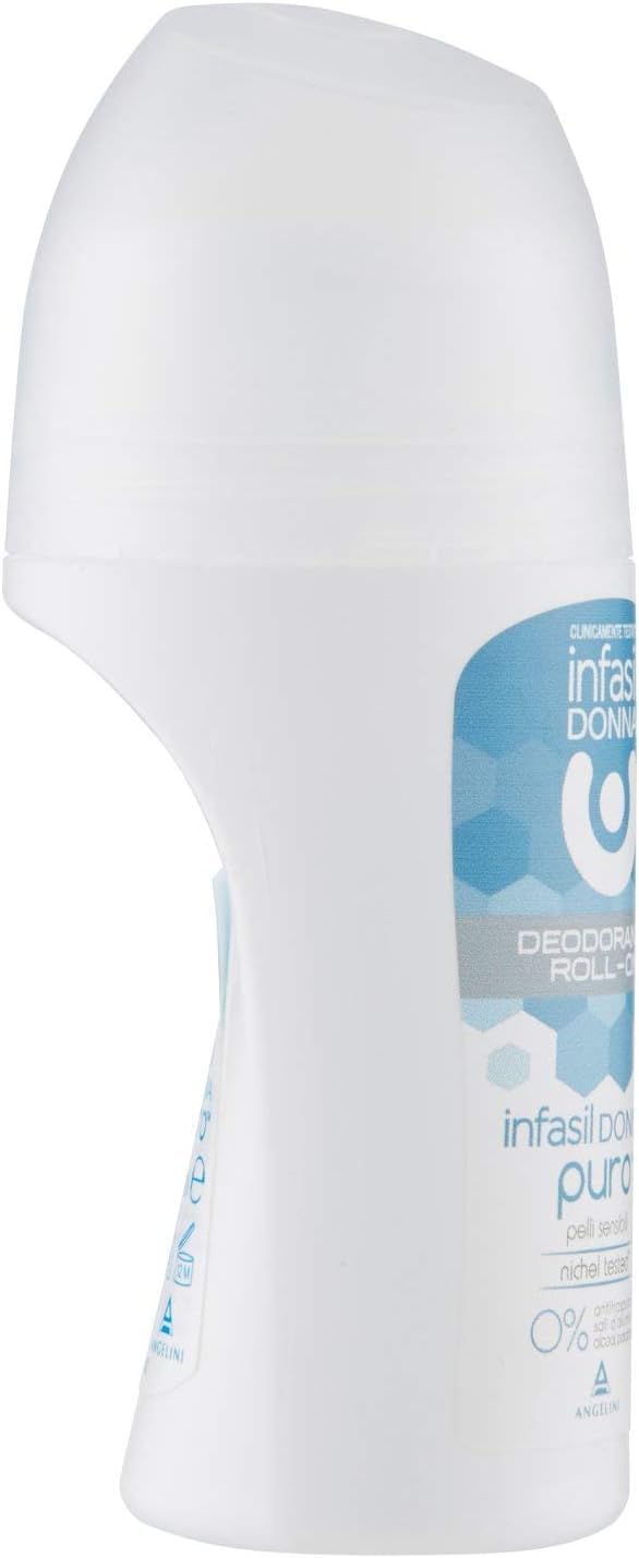 Italian Gourmet Donna Deodorante Roll-on Puro empfindliche Haut 12 x 50ml | Formula delicata, Schutz gegen Geruch, ohne Alkoholgefühl, für tägliche, Gesamtnettogewicht 600 ml + Kostenlos Polpa 400g
