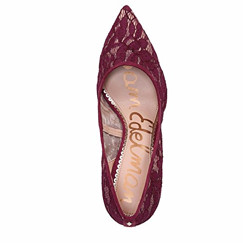 Image of Sam Edelman Hazel Cranberry /Nude Botanical Lace Women's Shoes (10 B(M) US)