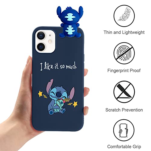 Cover per iPhone 12/12 Pro 6,1,Carina Cartoon 3D